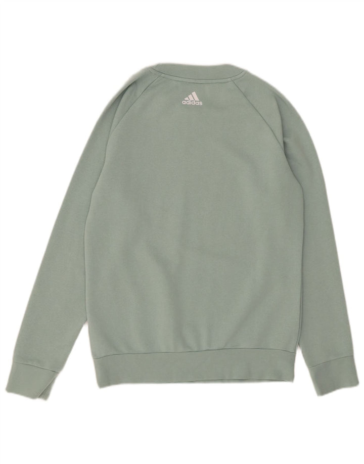 Adidas Graphic Sweatshirt Jumper UK 14 Medium Green