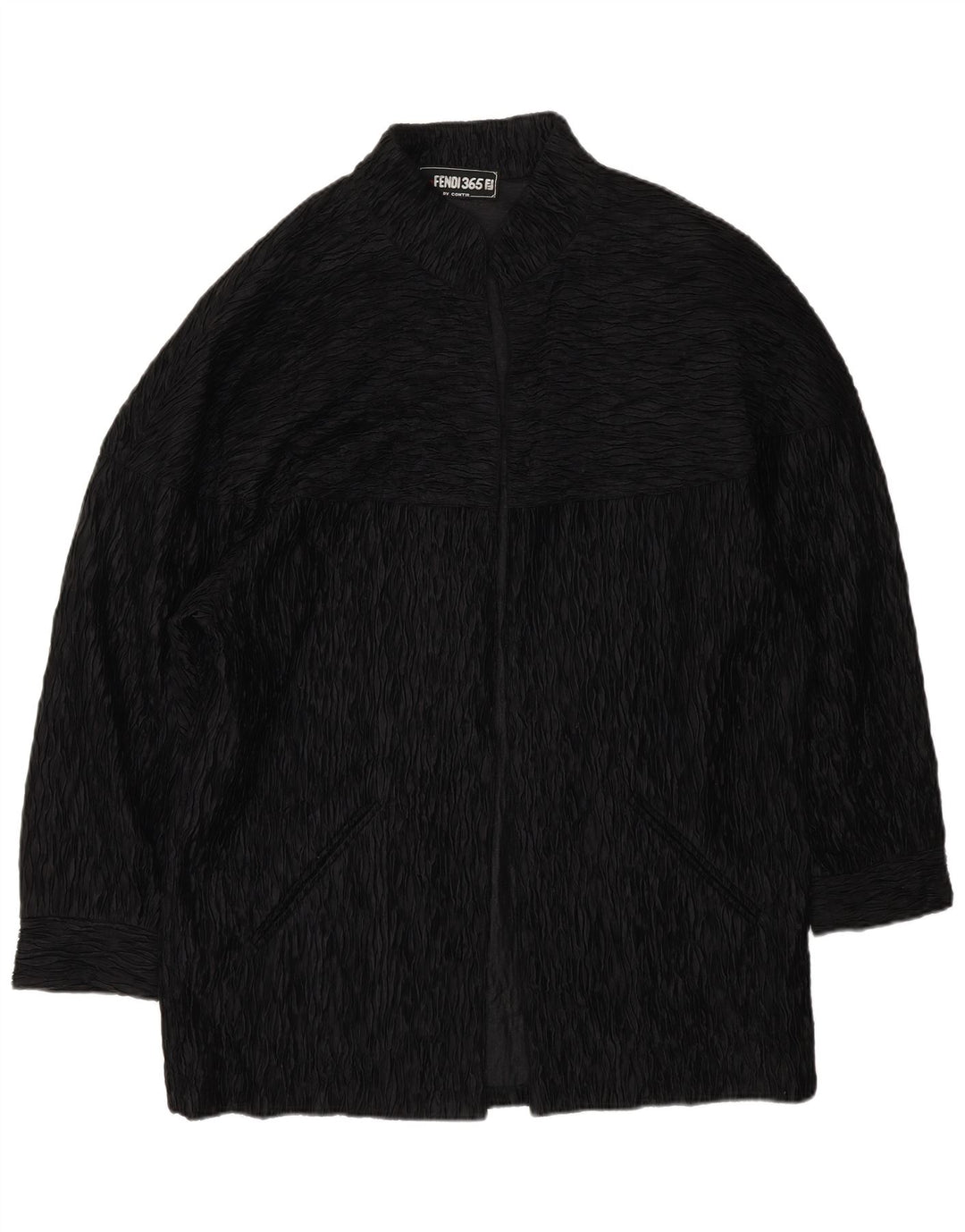 Fendi Womens Open Overcoat UK 18 XL Sort