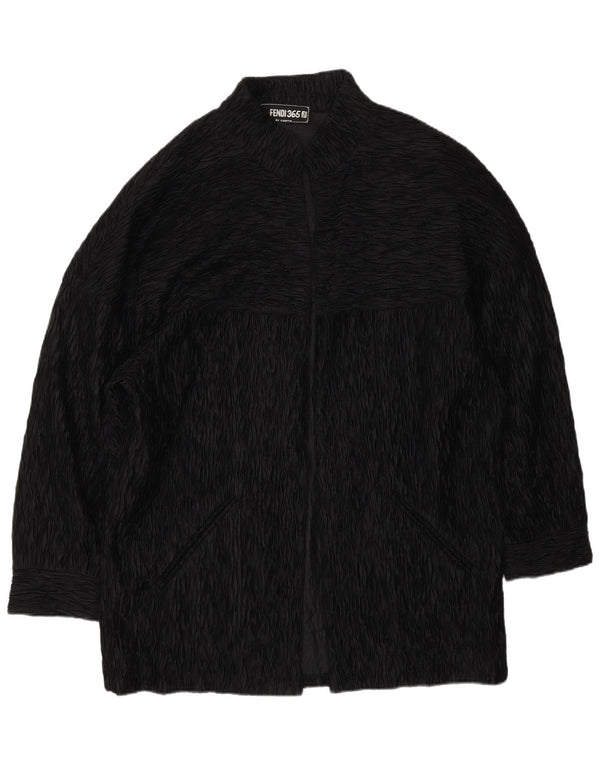 Fendi Womens Open Overcoat UK 18 XL Sort