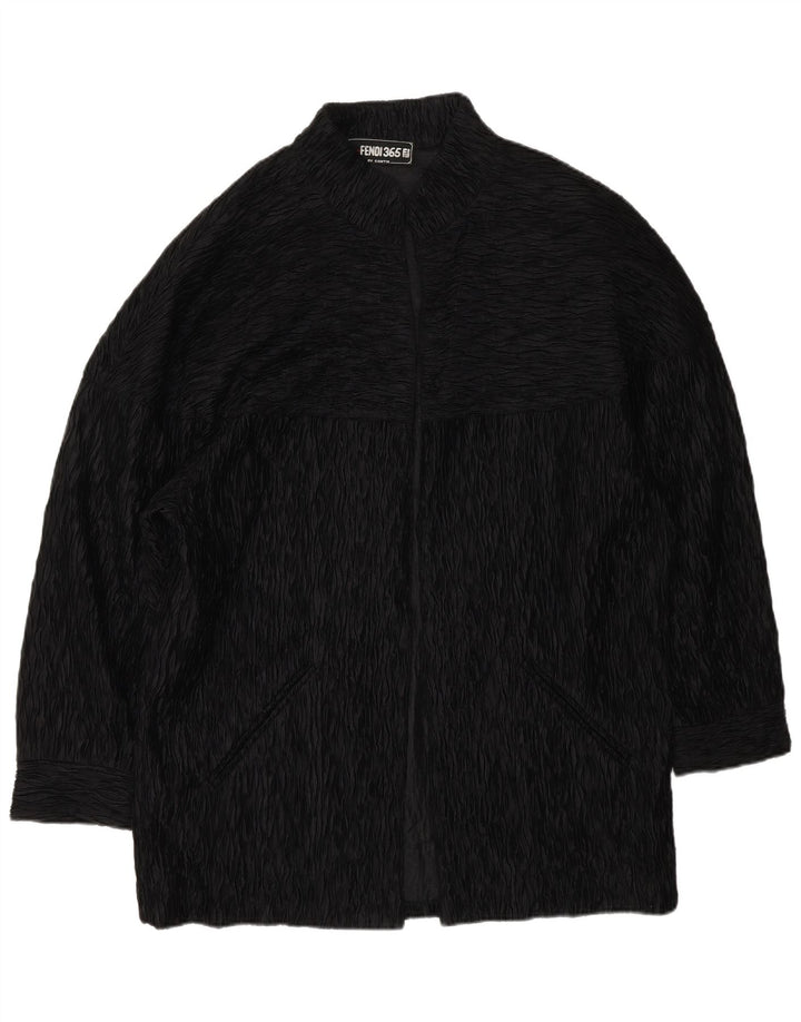 Fendi Womens Open Overcoat UK 18 XL Sort