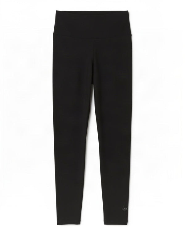 Nike Dame Dri Fit Leggings UK 10 Small Black Polyester