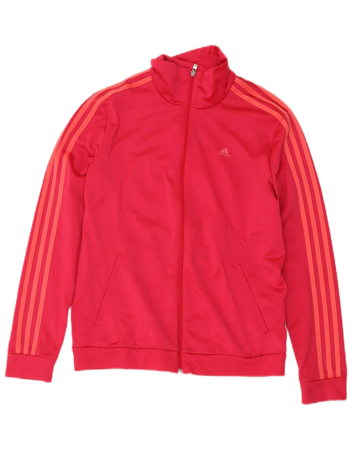 Adidas træningsdragt topjakke til kvinder UK 12/14 Medium Pink Polyester Sports