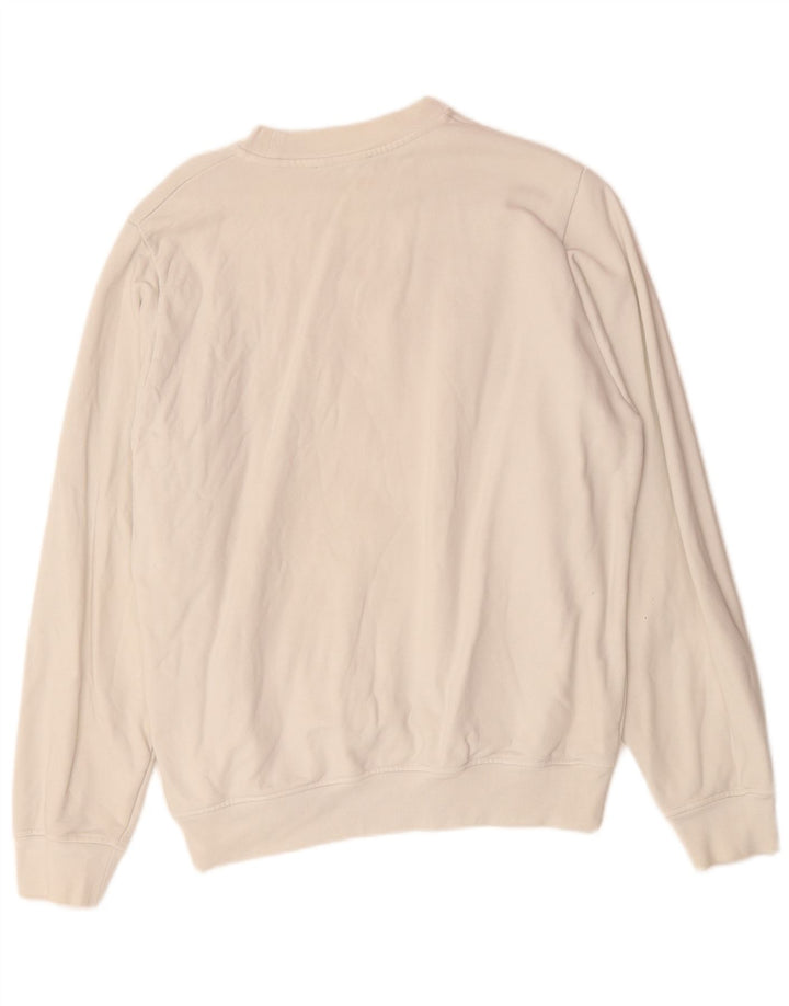 DIESEL Grafisk sweatshirt til mænd, lille råhvid bomuld