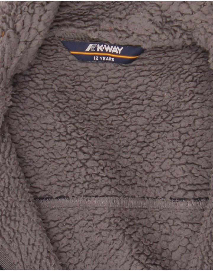 K-Way Boys Sherpa Fleecejakke 11-12 År Marineblå Polyester