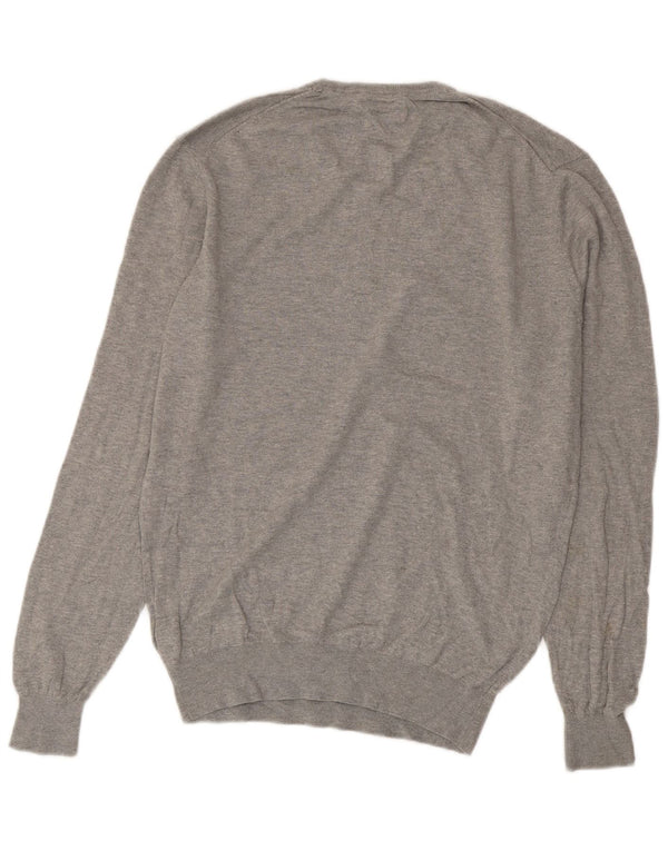 Massimo Dutti Herre V-hals sweater Medium Grey Flecked Bomuld