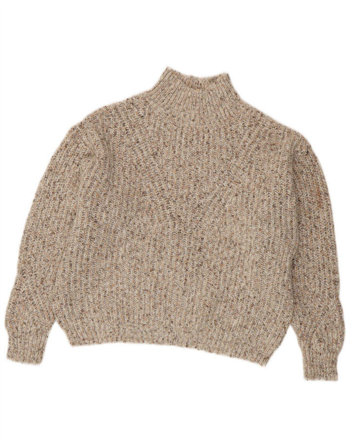 Marks & Spencer Dame Turtle Neck Jumper Sweater UK 14 Medium Beige