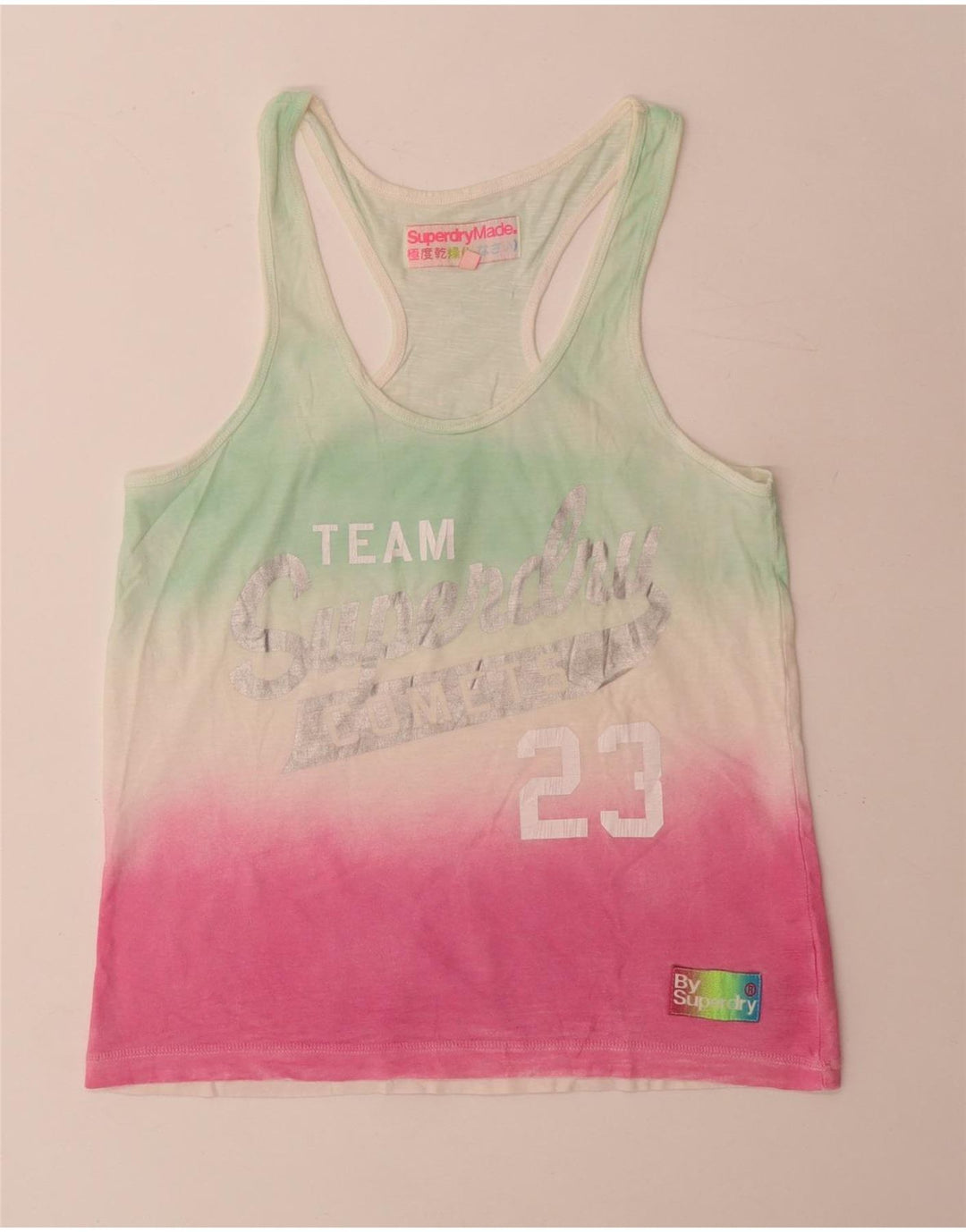 Superdry Grafisk T-shirt top til kvinder, UK 10 Small Multicolor Tie Dye