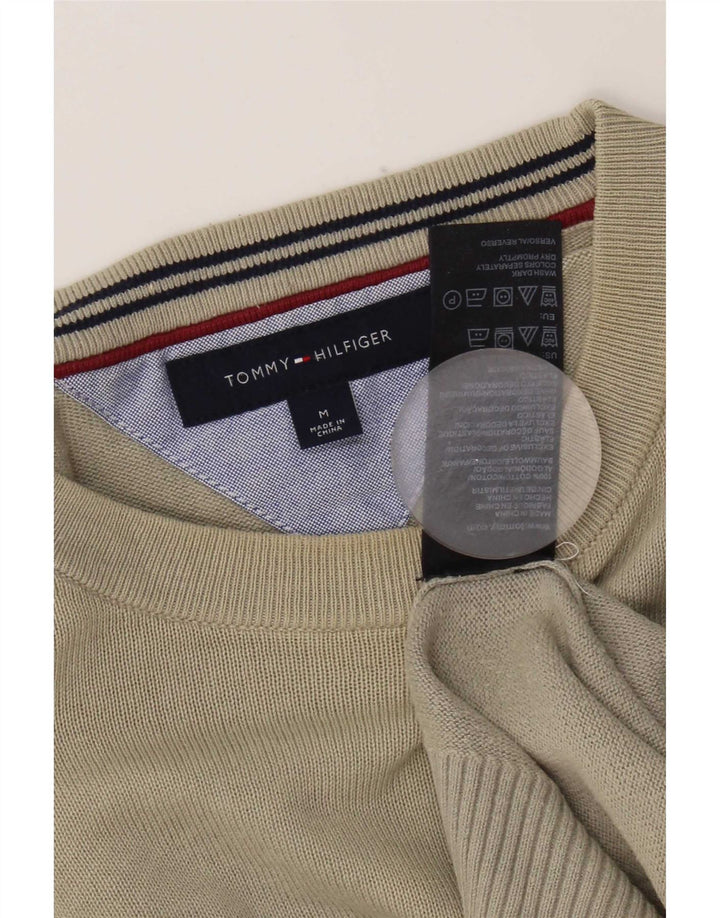 Tommy Hilfiger Herre Crew Neck Jumper Sweater Medium Khaki Bomuld