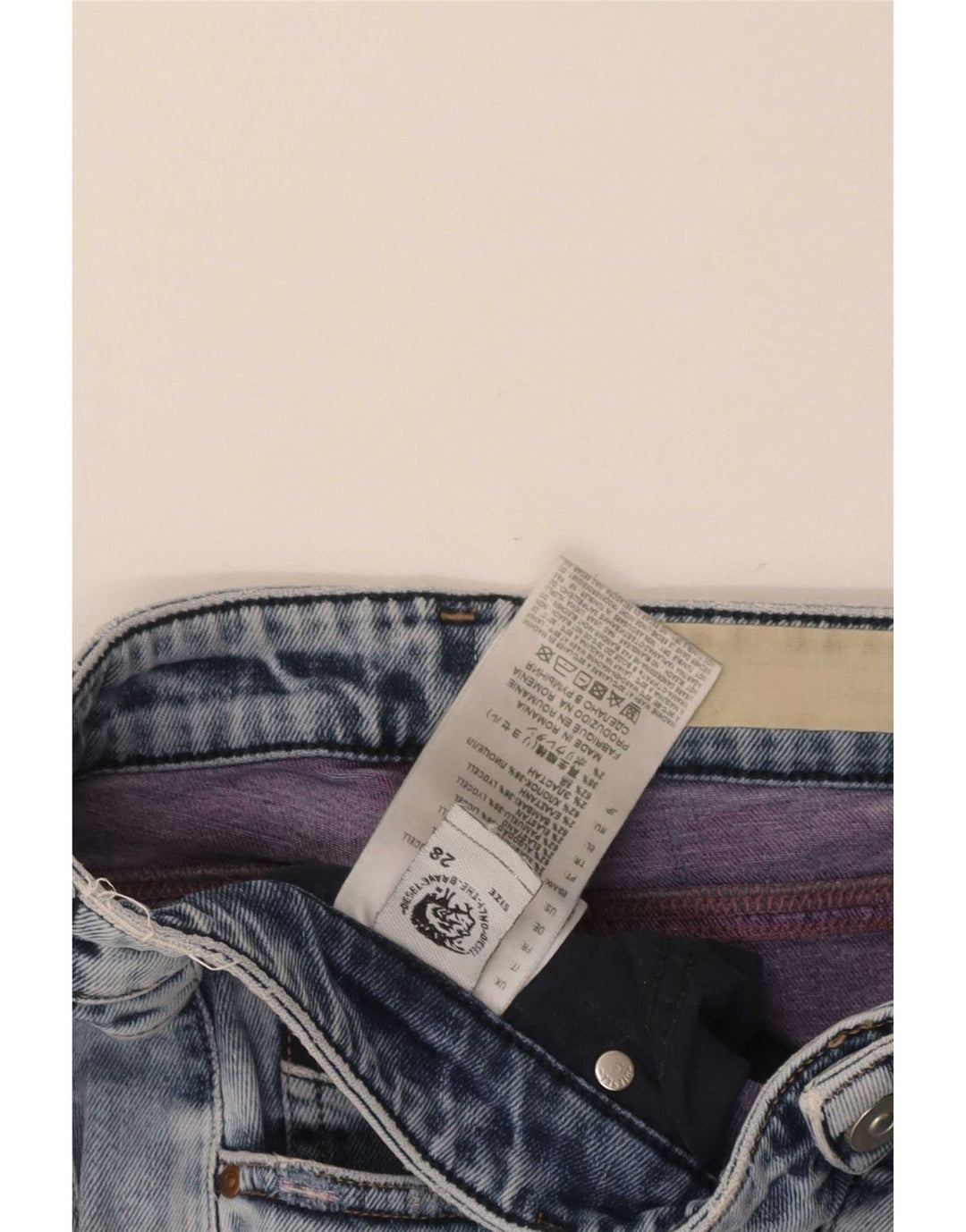 Diesel Dame Slim Jeans W28 L28 Blå Bomuld