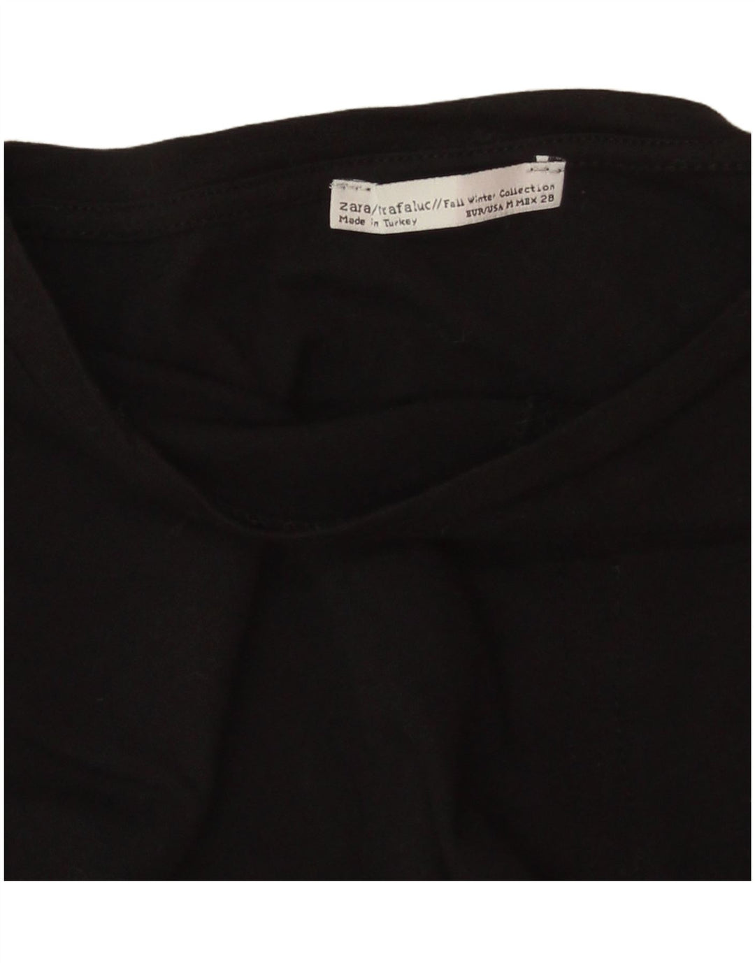 ZARA T-shirtkjole til kvinder UK 14 Medium Sort