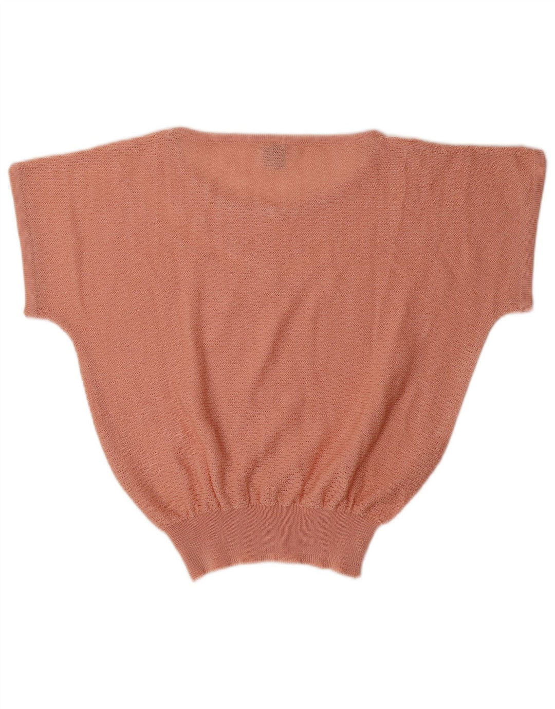 VINTAGE Dame Kortærmet Boat Neck Jumper Sweater UK 14 Medium Pink