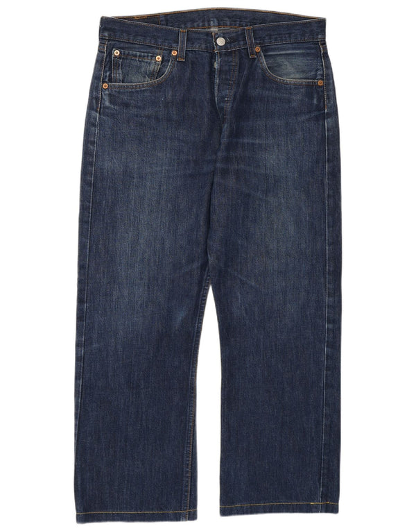 Levi's Herre 501 Straight Jeans W33 L26 Marineblå