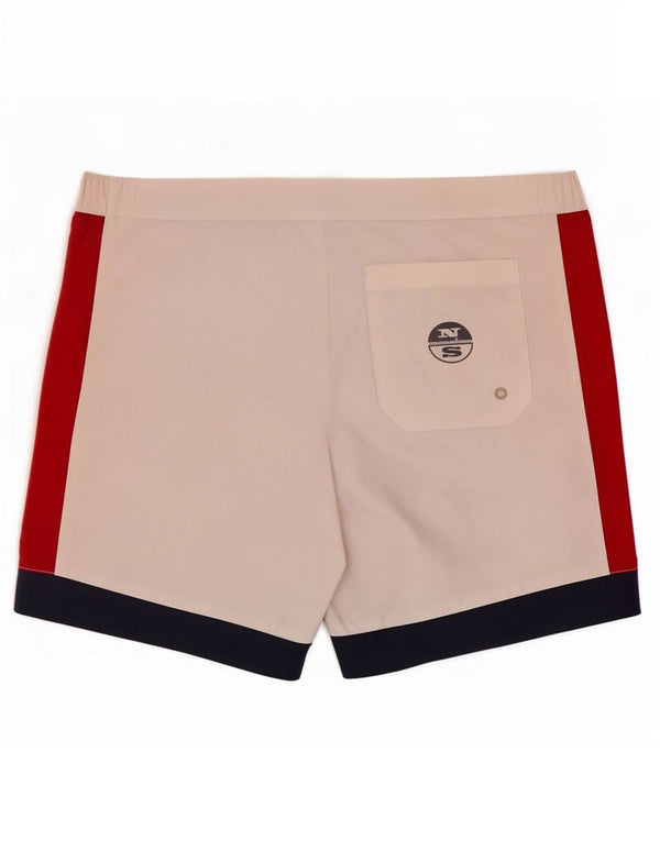 North Sails Mens Graphic Swimming Shorts Medium White Colourblock Polyamide