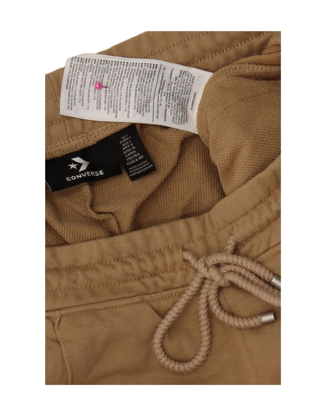 Converse Træningsdragtsbukser til kvinder UK 16 Stor Beige Bomuld