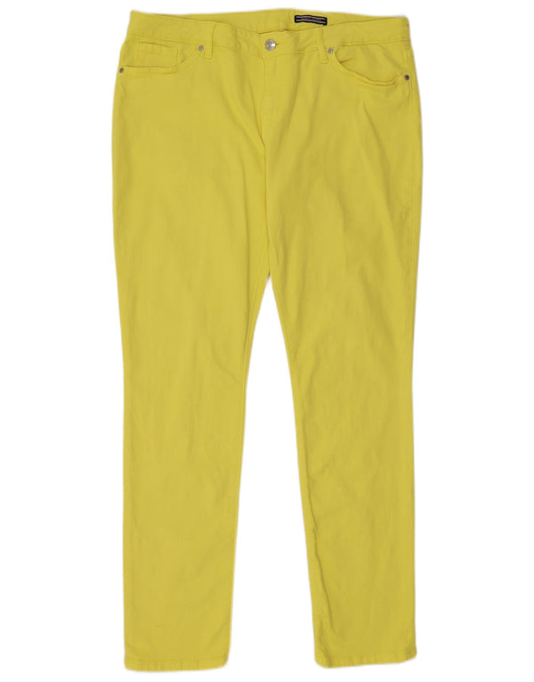 TOMMY HILFIGER Slim Jeans til kvinder W34 L32 Gul bomuld