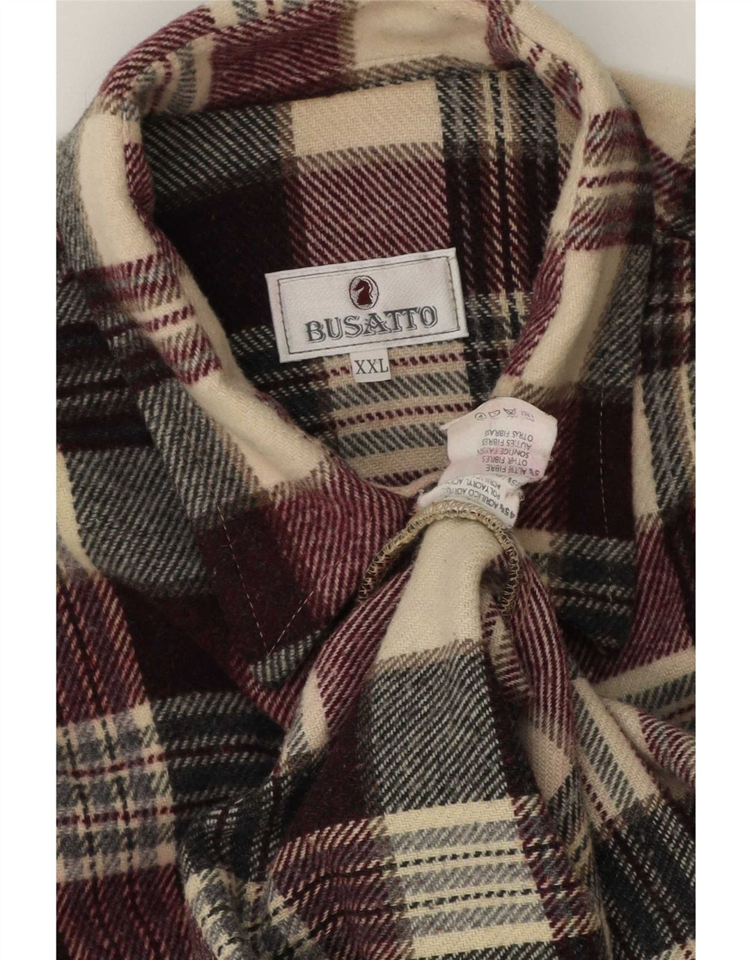 Vintage herre flannel skjorte 2XL flerfarvet ternet akryl