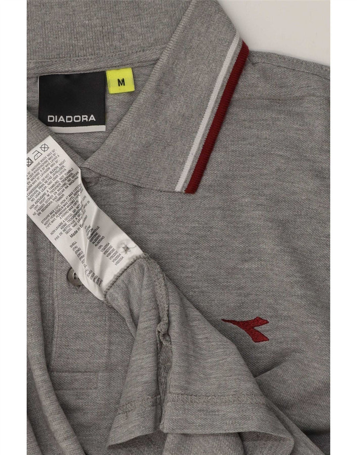 Diadora Herre Regular Fit Polo Shirt Medium Grey Bomuld