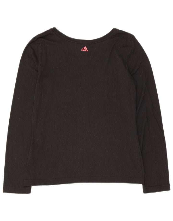 Adidas Dame Grafisk Top Langærmet UK 8/10 Small Black