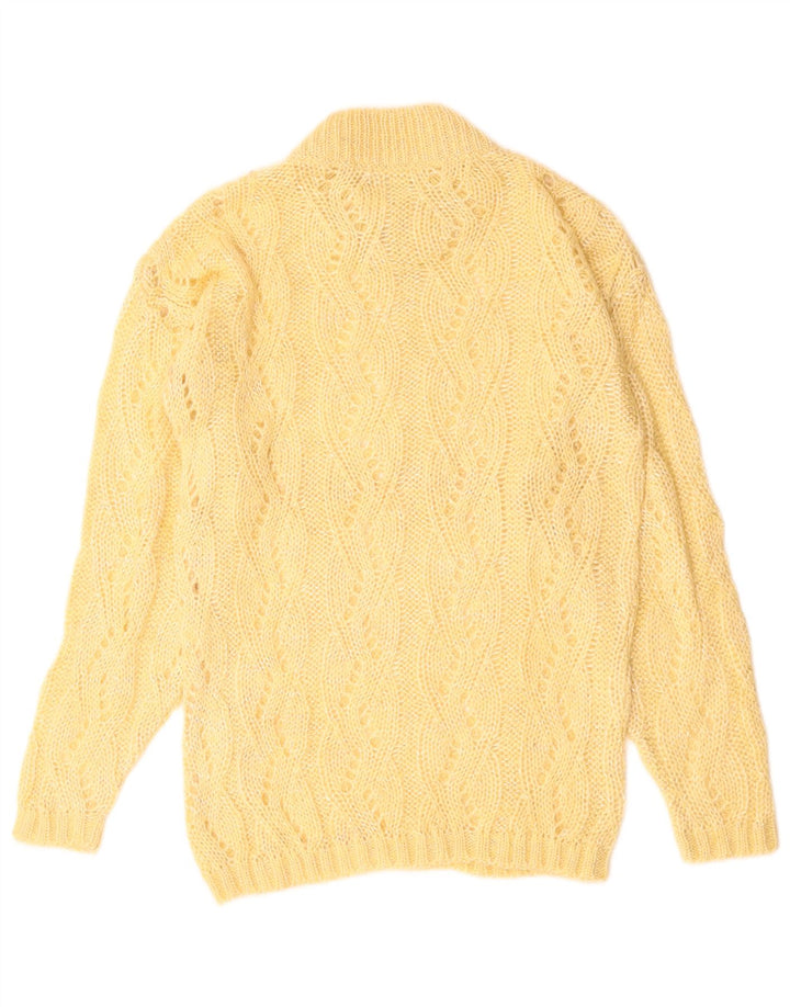 VINTAGE Dame Turtle Neck Sweater UK 10 Small Beige