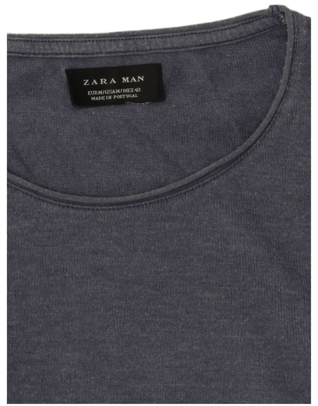 Zara Herre T-Shirt Top Medium Navy Blue