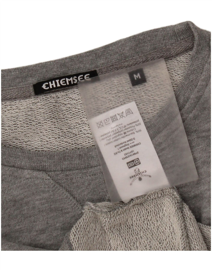 Chiemsee Graphic Sweatshirt Jumper UK 14 Medium Grey Flecked