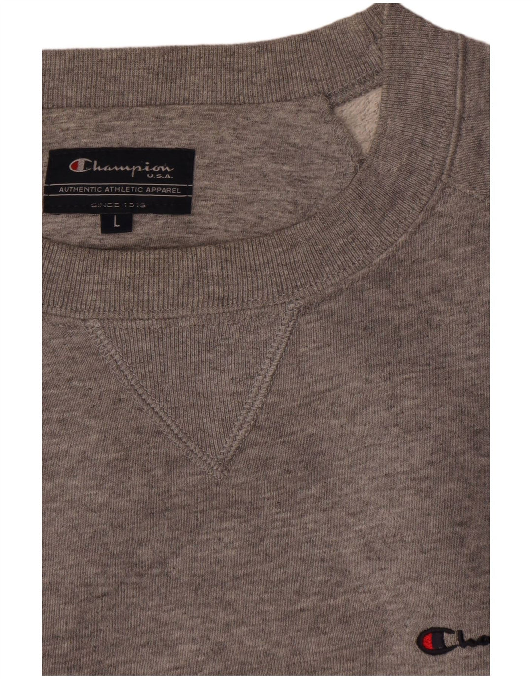 Champion Herre Sweatshirt Jumper Large Grå Bomuld