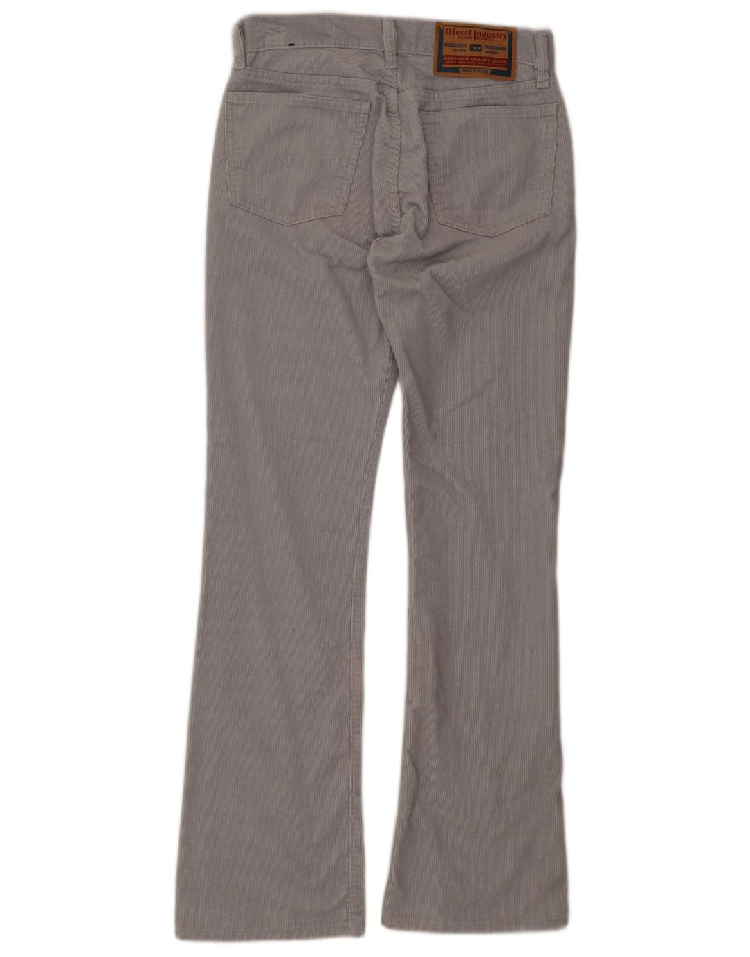 Diesel Dame Bootcut Corduroy Bukser W27 L30 Grå Bomuld