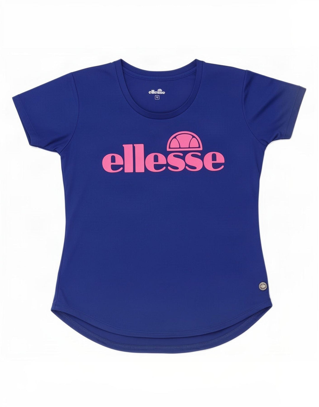 Ellesse Womens Grafisk T-Shirt Top UK 12 Medium Blue Polyester