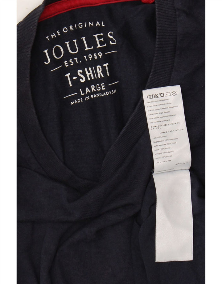 JOULES Herre T-Shirt Top Stor Marineblå Bomuld