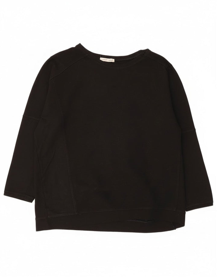 Zara Womens Oversized Sweatshirt Jumper UK 10 Small Black