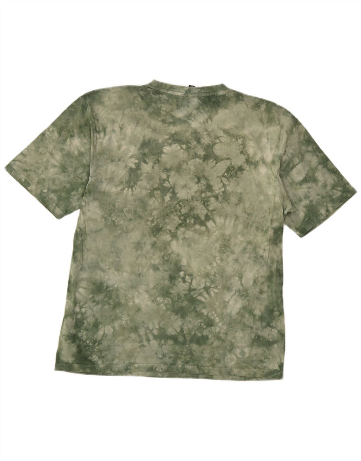 Ellesse Herre T-Shirt Top Small Khaki Tie Dye Bomuld