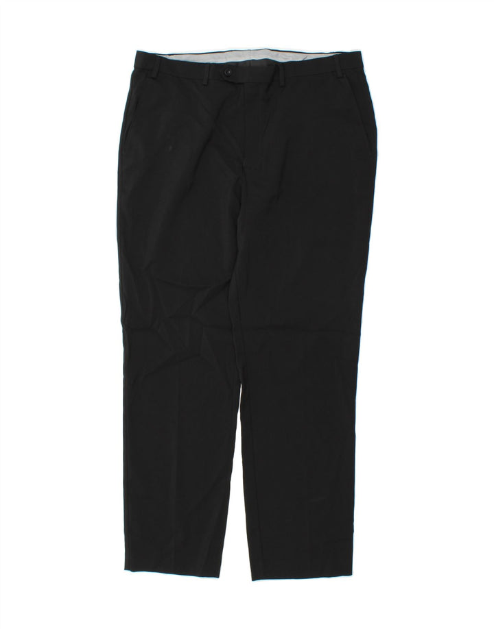 MICHAEL KORS Mens Slim Chino Trousers W40 L32 Black Polyester Vintage Michael Kors and Second-Hand Michael Kors from Messina Hembry 