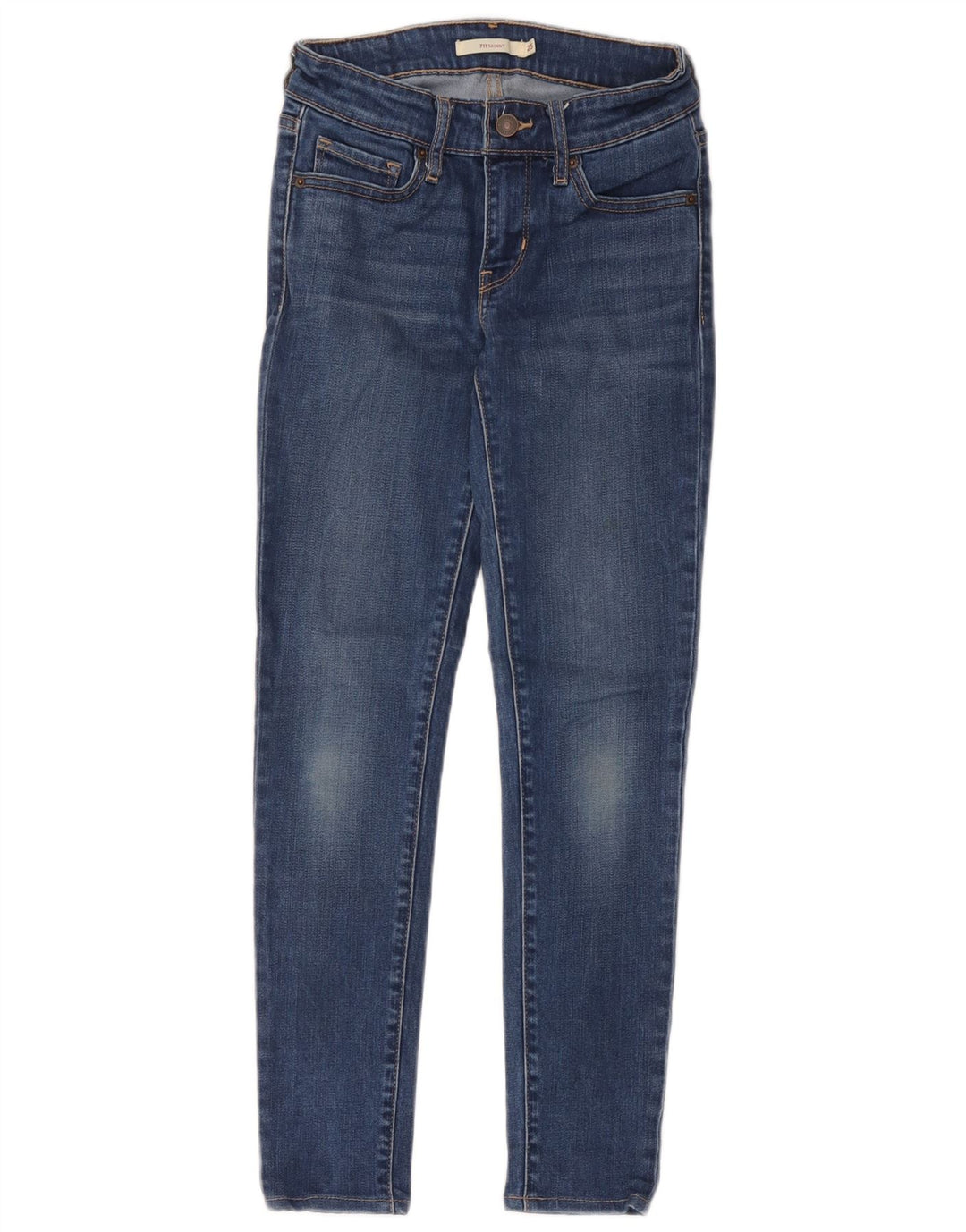 Levi's Womens 711 Skinny Jeans W25 L26 blå polyester