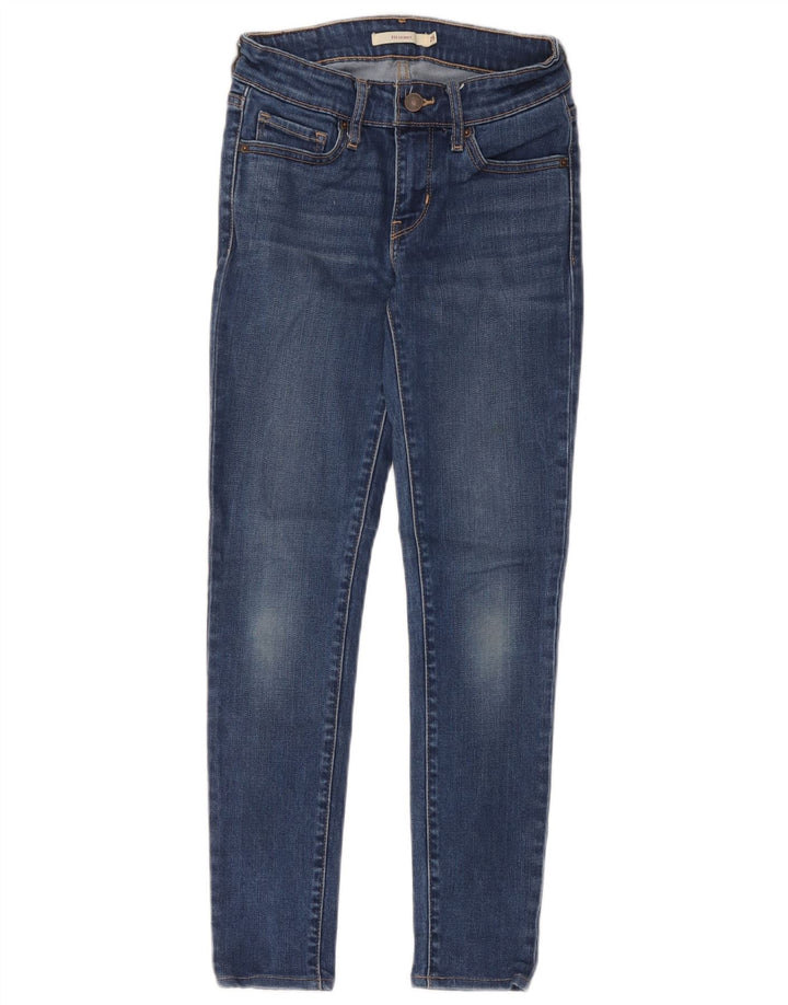 Levi's Womens 711 Skinny Jeans W25 L26 blå polyester