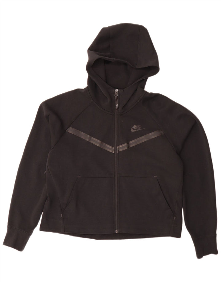 Nike Dame Oversized Hættetrøje Sweater UK 10 Lille Sort