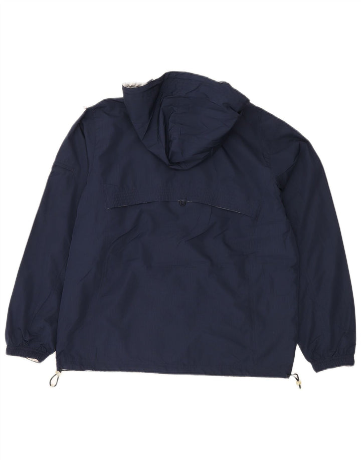 Reebok Regnjakke med hætte til kvinder UK 12 Mellem marineblå polyester