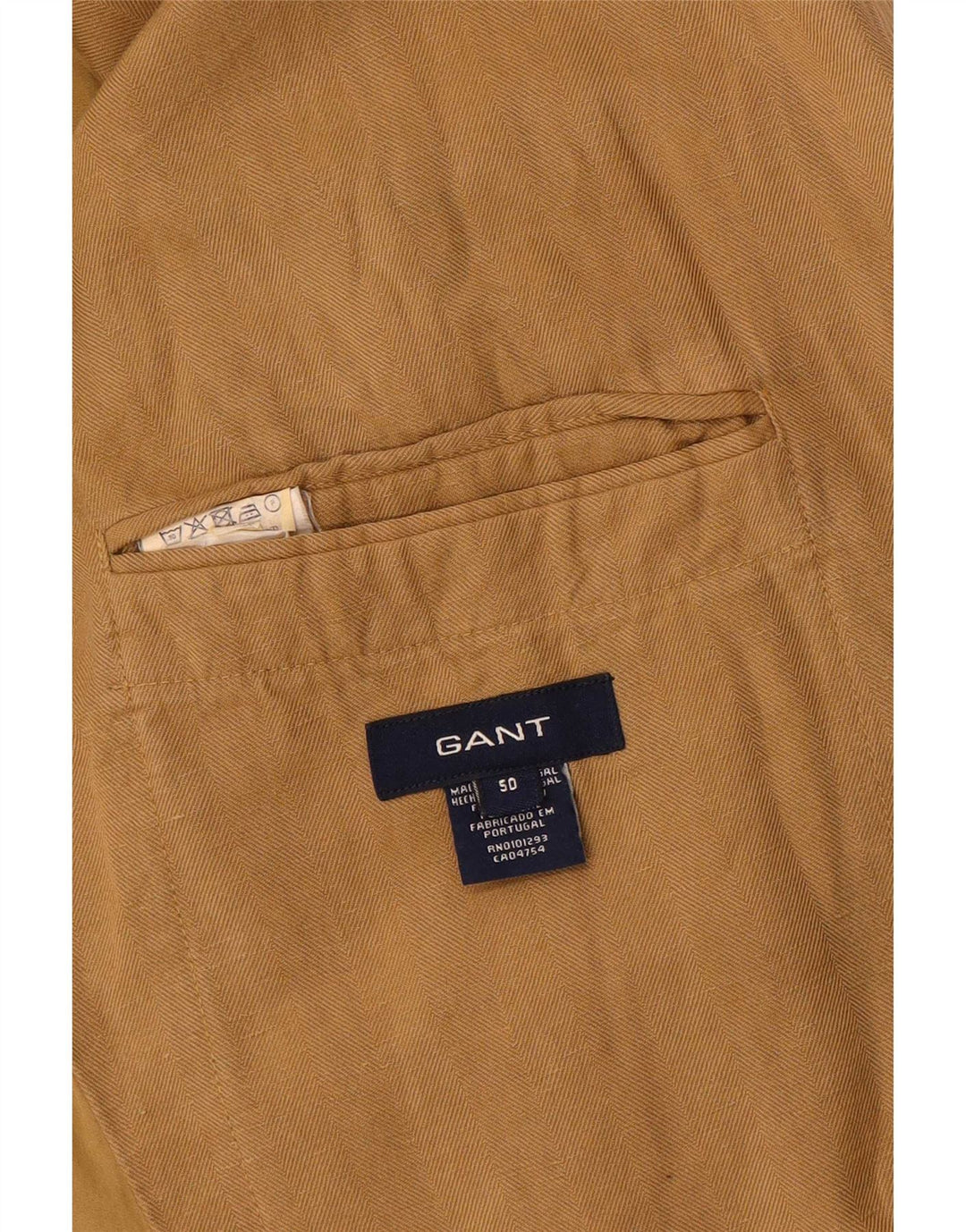 Gant Herre 2-knaps blazerjakke IT 50 Large Brown Linen