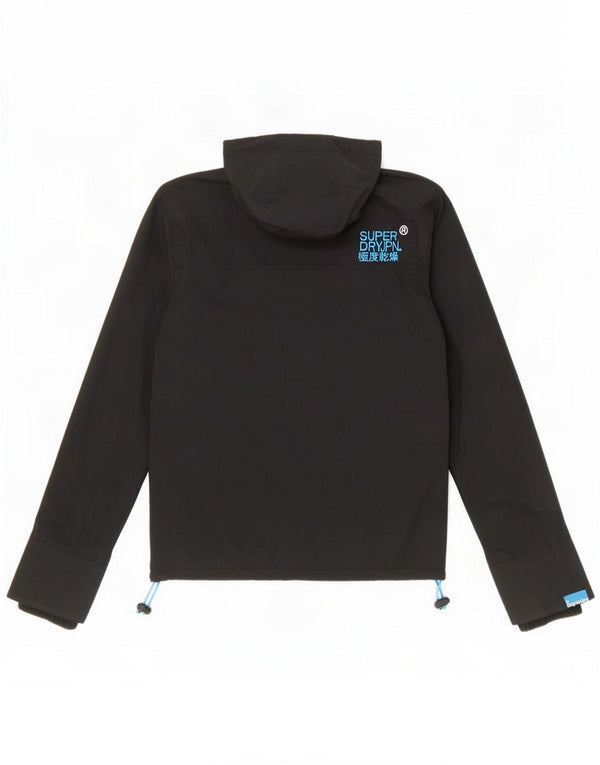Superdry Womens Windcheater Grafisk Windbreaker Jacket UK 6 XS Black