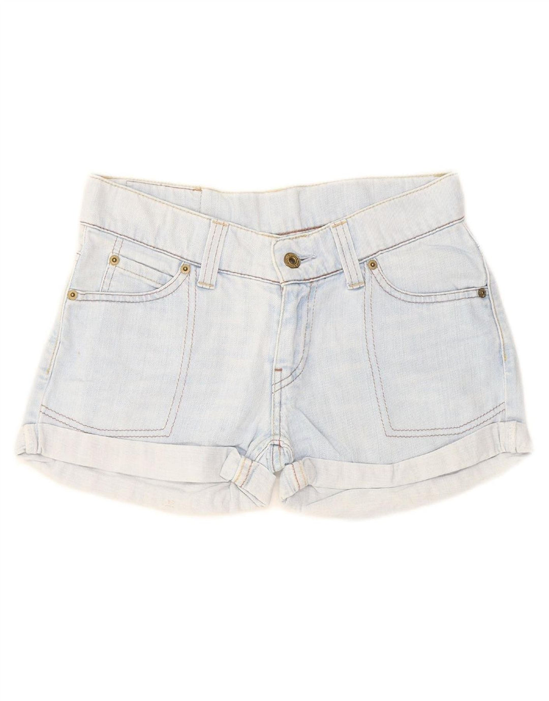 LEVI'S Womens 607 Denim Shorts W26 Small Blue Cotton