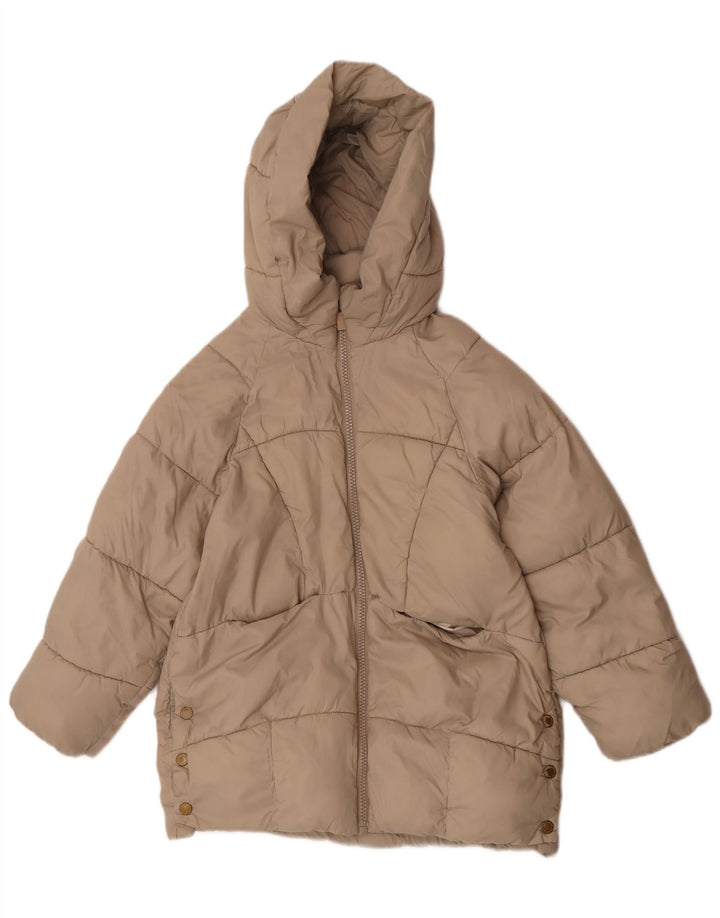 Zara Polstret hættejakke til piger 11-12 år Beige polyester