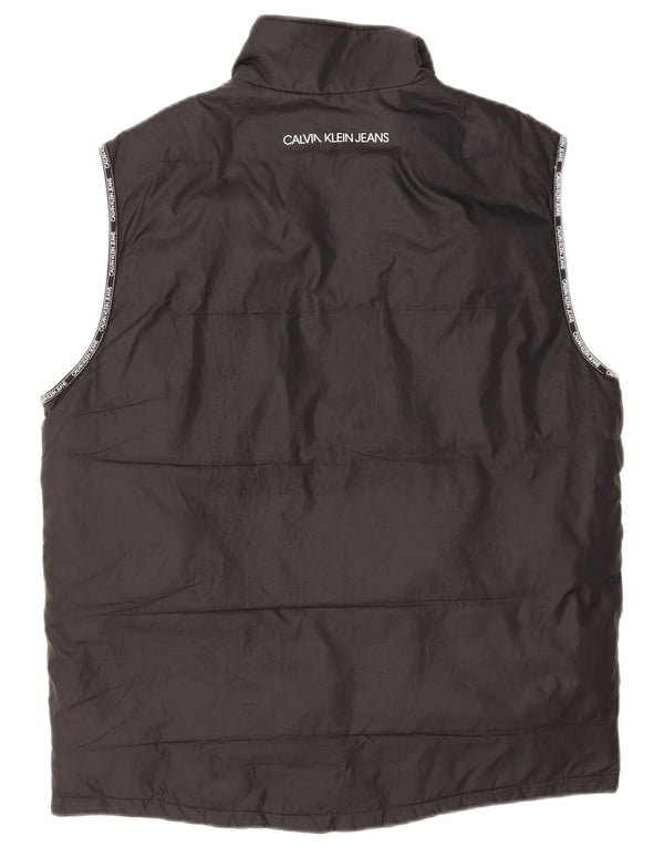 Calvin Klein Jeans Herre grafisk polstret Gilet UK 40 Large Black Polyester