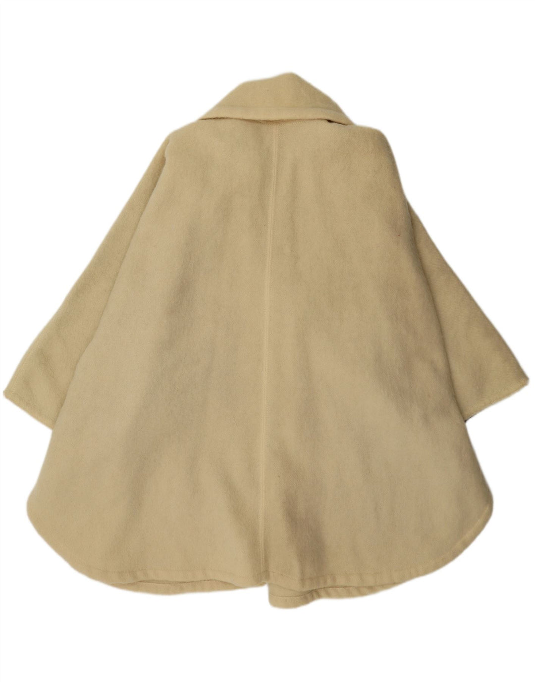 Vintage Dame Oversized Cape Coat IT 44 Medium Beige Uld