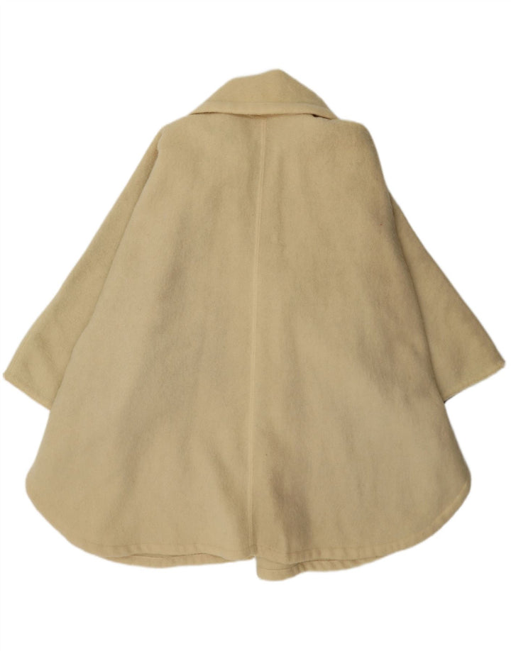 Vintage Dame Oversized Cape Coat IT 44 Medium Beige Uld