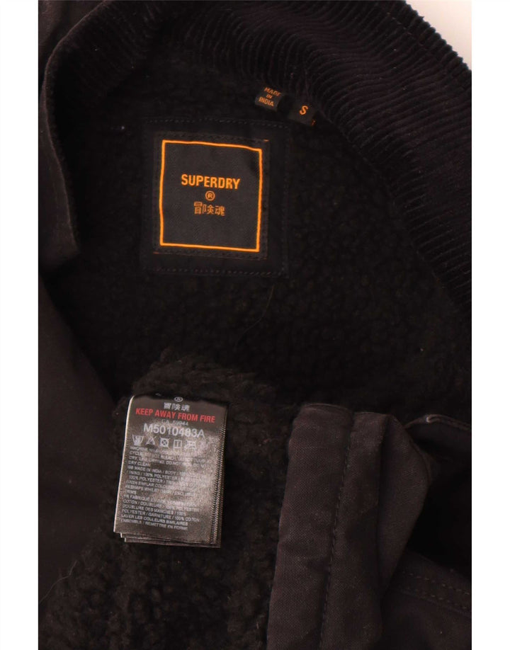 Superdry Herre Sherpa Utility Jacket UK 36 Lille sort bomuld