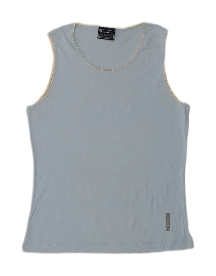 CHAMPION Damevest Top UK 18 XL Blå Bomuld