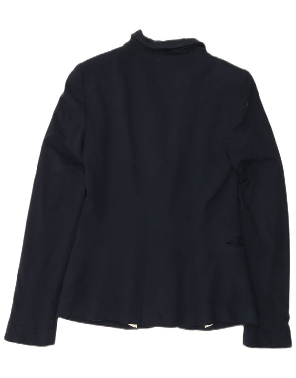 Zara Dame 1 Knap Blazer Jacket UK 10 Small Navy Blue