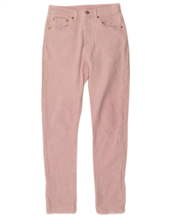 Levi's Dame 501 Straight Jeans W25 L30 Pink Bomuld
