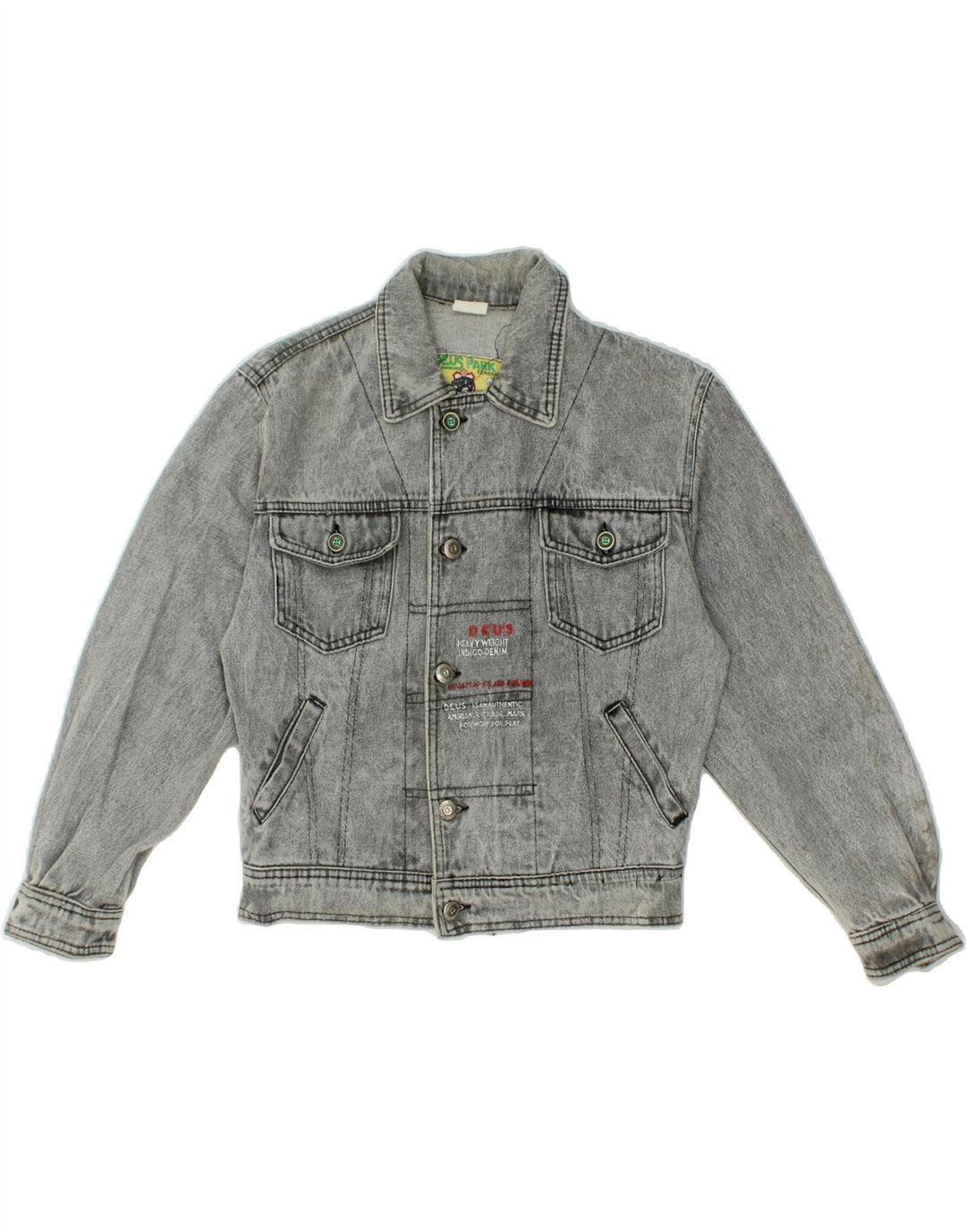 DEUS Boys Denim Jacket 7-8 Years Grey Cotton Vintage Deus and Second-Hand Deus from Messina Hembry 