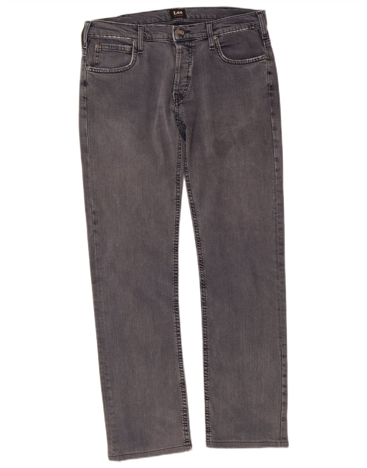 Lee Dame Powell Slim Jeans W33 L28 Grå Bomuld
