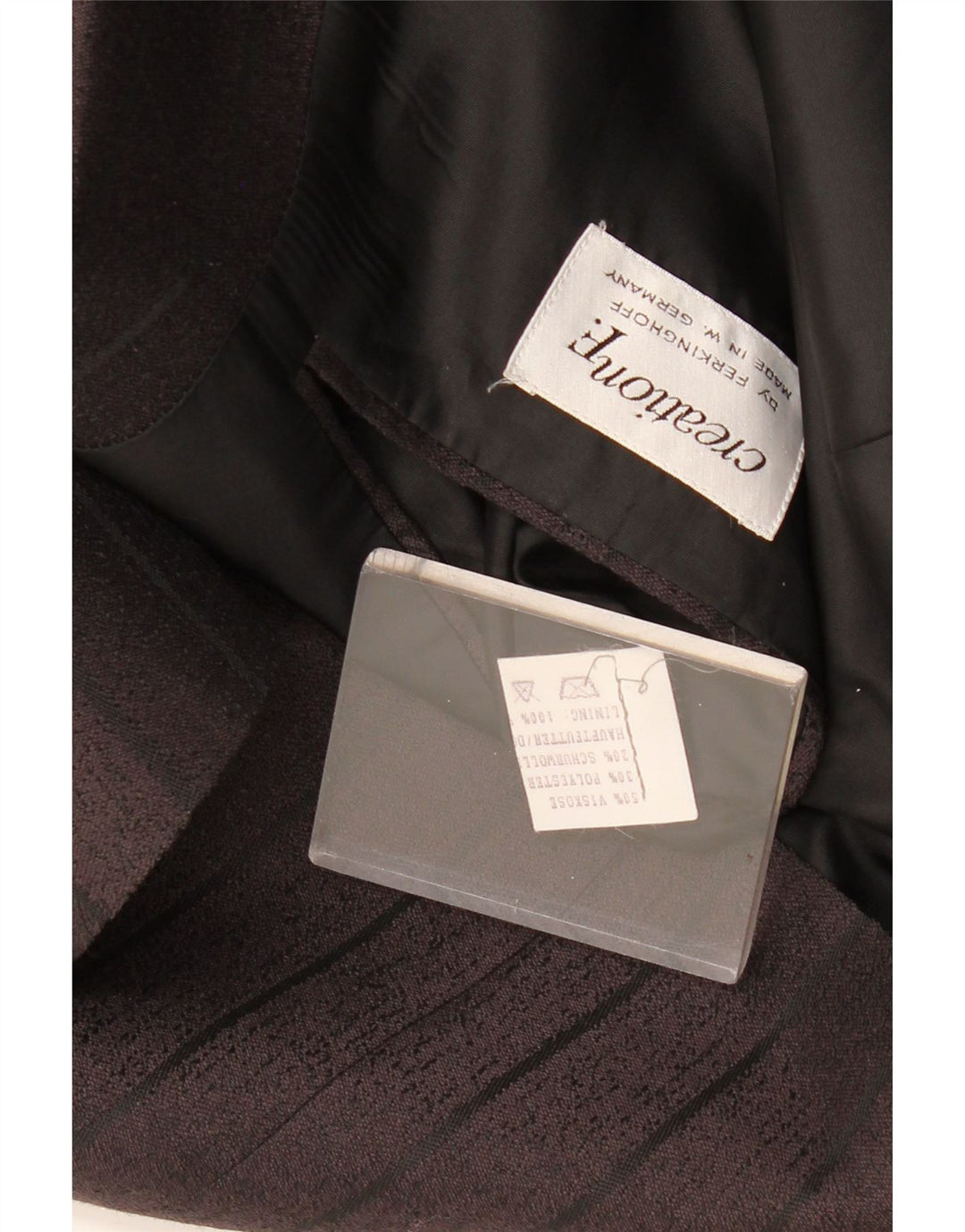 Ferkinghoff Dame Dobbeltradet Blazer Jacket UK 20 2XL Grå Nålestribe